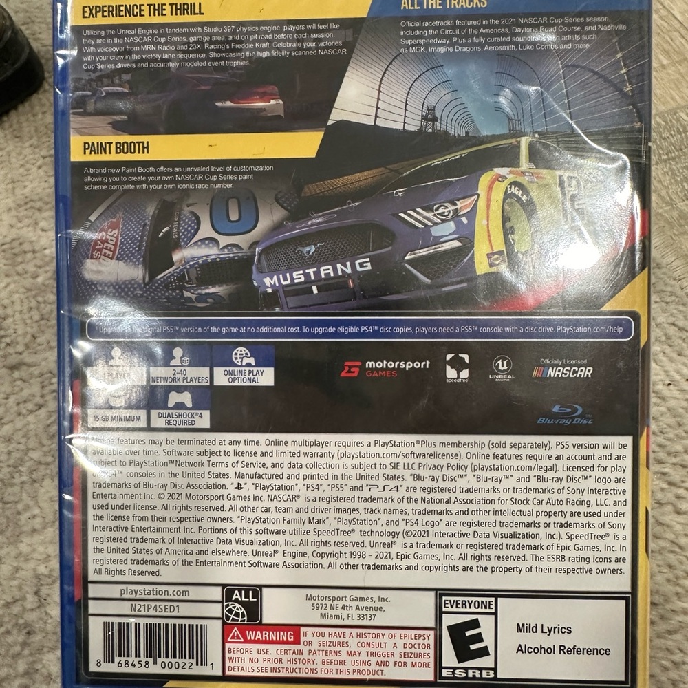 PS4 ignition 21 nascar game nib, new